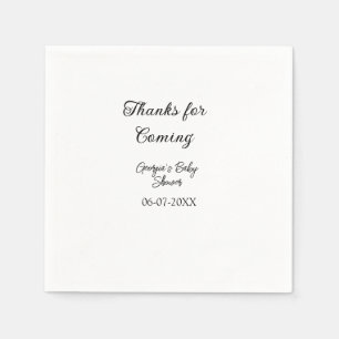 Danke für die Ankunft der Babydusche moderne einfa Serviette