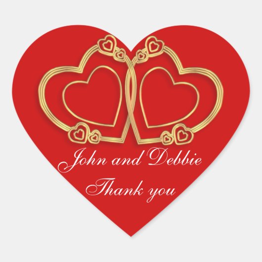 Danke für die Aufkleber für Gastgeschenke Hochzeit (Vorderseite)