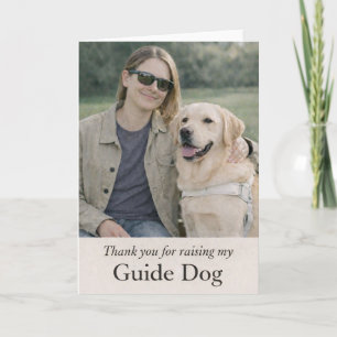 Danke für die Aufzucht meines Blindenhunds – Welpe Karte