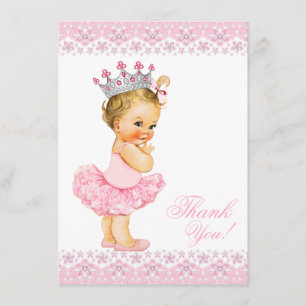 Danke für die Baby-Party der Prinzessin im rosa Tu