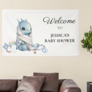 Danke für die Baby Shower zum Blauen Drachen Banner