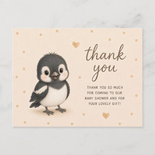 Danke für die Babyparty der Elster Postkarte