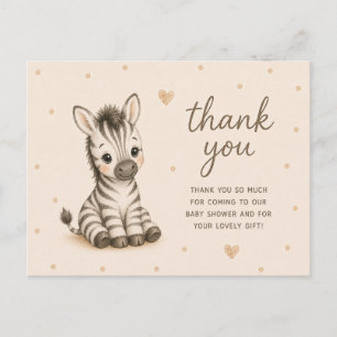 Danke für die Babyparty für das Baby-Zebra-Fohlen Postkarte