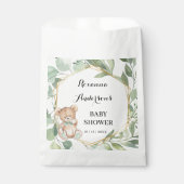 Danke für die Bear Greenery Babydusche Geschenktütchen (Vorderseite)