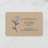 DANKE für die Bestellung Chic Elegante Rose Frame  Visitenkarte (Rückseite)