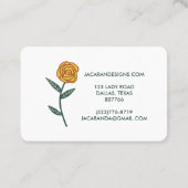 DANKE für die Bestellung Chic Elegante Rose Rahmen Visitenkarte (Rückseite)