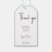 Danke für die Bewerbung von Gastgeschenk Hochzeit- Geschenkanhänger (Vorderseite)