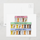 Danke für die Cartoon-Katzen Postkarte (Vorne/Hinten)