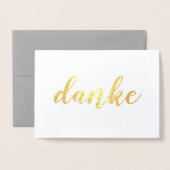 Danke für die deutsche Dankbarkeit von Danke Elega Folienkarte (Vorderseite mit Umschlag)