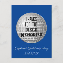 Danke für die Disco-Erinnerungen Bachelorette Viel Postkarte