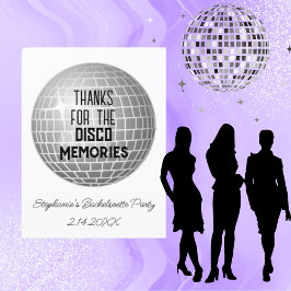 Danke für die Disco-Erinnerungen Bachelorette Viel Postkarte