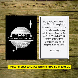 DANKE für die Disco-Liebe Ball Retro Geburtstag