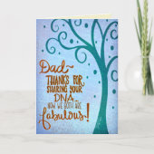 Danke für die DNA-Vatertag-Funny-Karte Karte (Vorderseite)