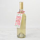 Danke für die Einladung zu Weihnachten Flaschenanhänger (Angewinkelt)