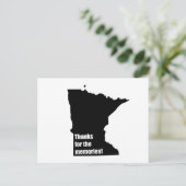 Danke für die Erinnerungen Minnesota Postkarte (Stehend Vorderseite)