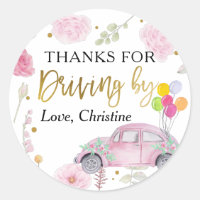 Danke für die Fahrt mit der Pink Floral Baby Dusch