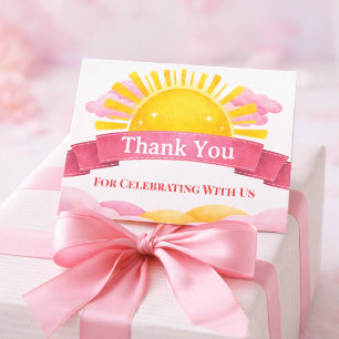 Danke für die Feier der rosa Wolken-Baby-Party