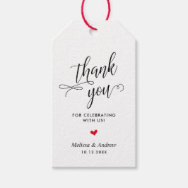 Danke für die Feier mit uns, Hochzeit Geschenkanhänger