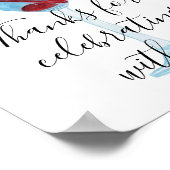 Danke für die Feier mit unserer Cocktailwand Poster (Ecke)