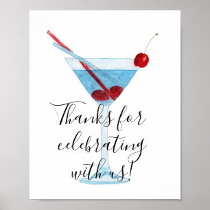 Danke für die Feier mit unserer Cocktailwand Poster