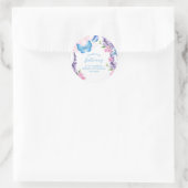 Danke für die flatternden Schmetterlinge zum Gebur Runder Aufkleber (Tasche)