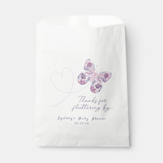 Danke für die Flutterby - Blumenschmetterling Geschenktütchen (Vorderseite)