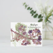 Danke für die Gartenfrüchte Brombeeren Obst Postkarte (Stehend Vorderseite)
