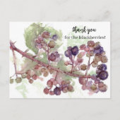 Danke für die Gartenfrüchte Brombeeren Obst Postkarte (Vorderseite)