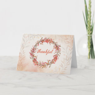 Danke für die Geber im Erntedank mit Kranz Karte