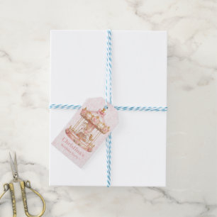 Danke für die Geburtstagsfeier der Pink Carousel P Geschenkanhänger
