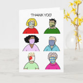 Danke für die Gesichtsmasken Karte (Gelbe Blume)