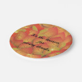 Danke für die Herbstleaves Pappteller (Schrägansicht)