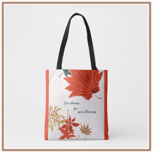 Danke für die Herbstleaves Totbeutel Tasche