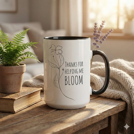 Danke für die Hilfe bei der Bloom-Tasse Tasse