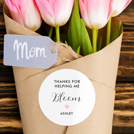 Danke für die Hilfe beim Aufkleber für die Blume v