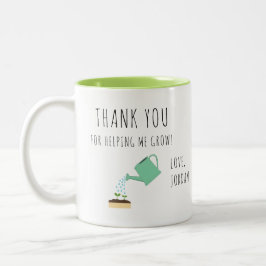 Danke für die Hilfe beim Gießen der Gießkanne Zweifarbige Tasse