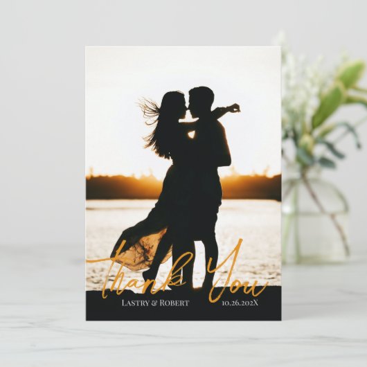 Danke für die Hochzeit Flat Danke Karte (Stehend Vorderseite)