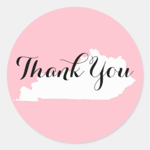 Danke für die Hochzeit in Pink, Weiß und Schwarz i Runder Aufkleber