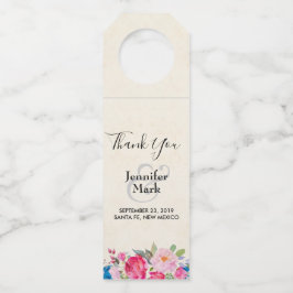 Danke für die hübsche Hochzeit von Rose und Peony Flaschenanhänger