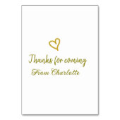 Danke für die kommende Hinzufügen Name Text-Nachri (Rückseite)