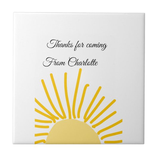 Danke für die kommende Hinzufügen Name Text-Nachri Fliese (Vorderseite)