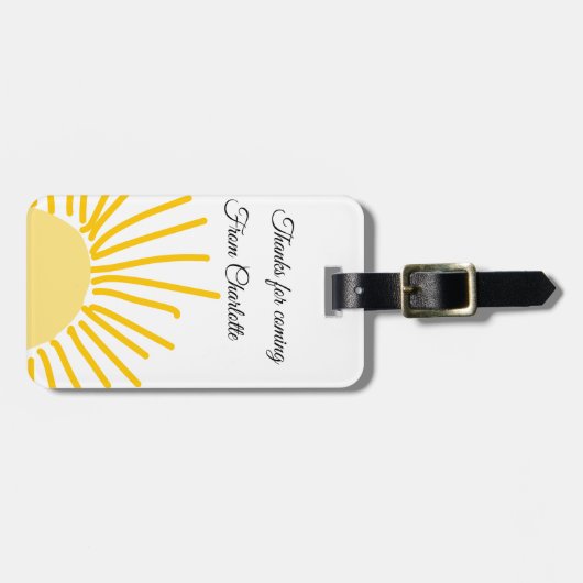 Danke für die kommende Hinzufügen Name Text-Nachri Gepäckanhänger (Vorderseite horizontal)