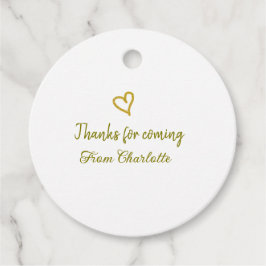 Danke für die kommende Hinzufügen Name Text-Nachri Geschenkanhänger