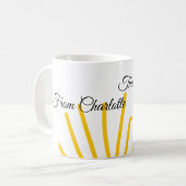 Danke für die kommende Hinzufügen Name Text-Nachri Kaffeetasse (Vorderseite Links)