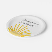 Danke für die kommende Hinzufügen Name Text-Nachri Pappteller (Schrägansicht)