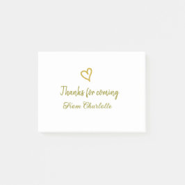 Danke für die kommende Hinzufügen Name Text-Nachri Post-it Klebezettel