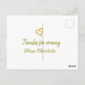 Danke für die kommende Hinzufügen Name Text-Nachri Postkarte (Rückseite)