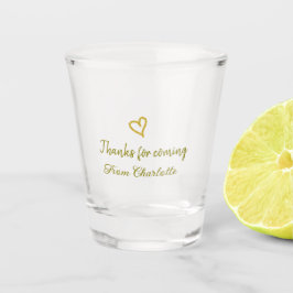 Danke für die kommende Hinzufügen Name Text-Nachri Schnapsglas