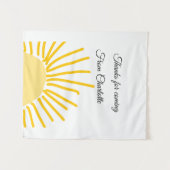 Danke für die kommende Hinzufügen Name Text-Nachri Wandteppich (Vorderseite (Horizontal))