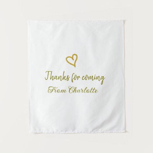 Danke für die kommende Hinzufügen Name Text-Nachri Wandteppich (Vorderseite)